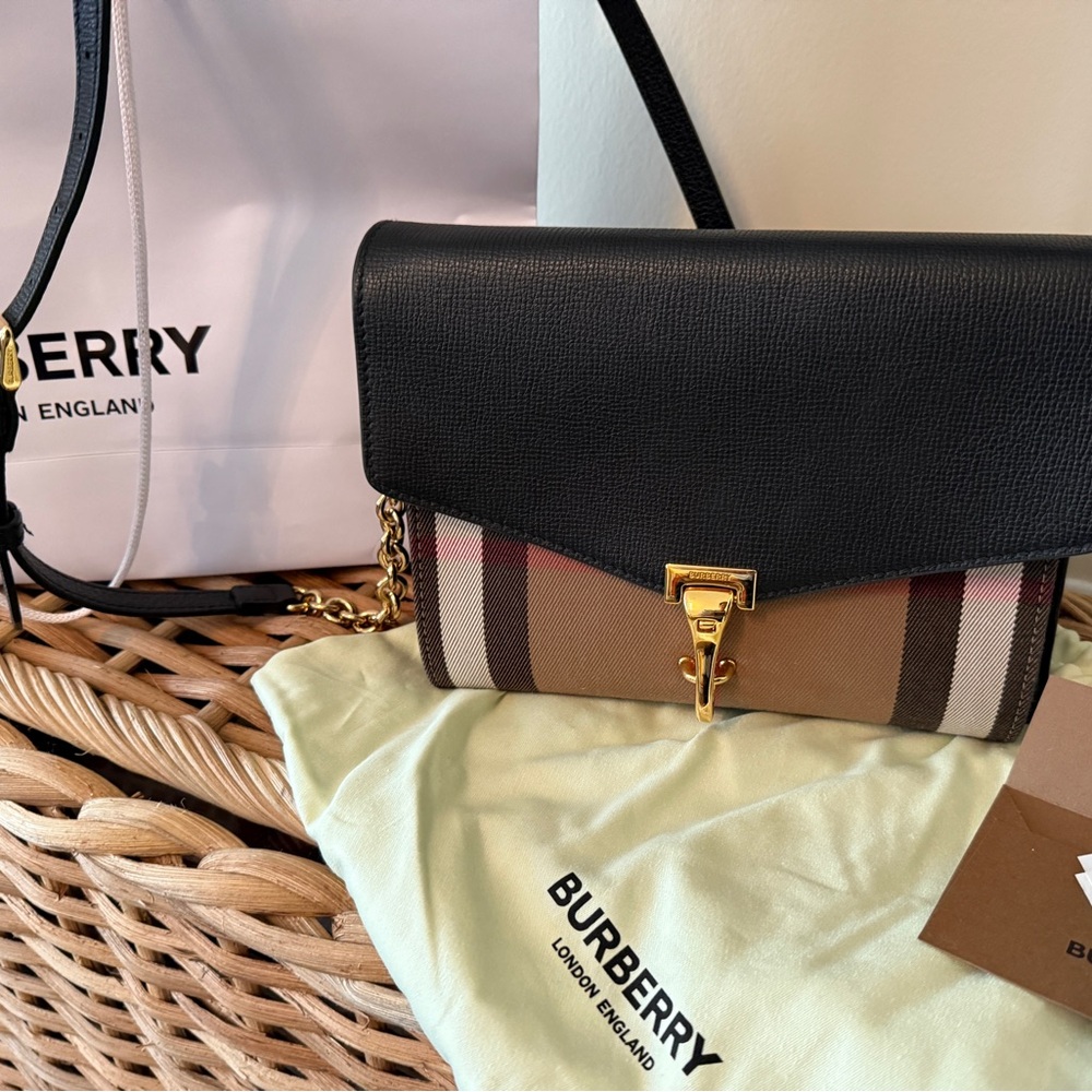 Authentic Burberry Black Small Macken Women's Bag